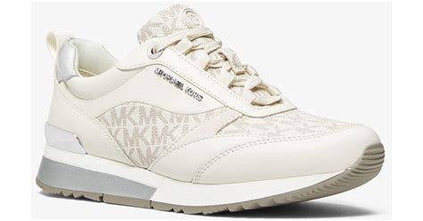 allie metallic leather sneaker michael kors|Michael Kors allie stride trainer.